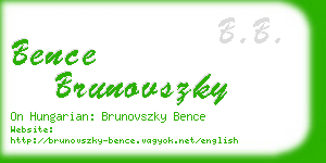 bence brunovszky business card